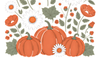 Floral Pumpkin Fall Shirt_ Halloween Pumpkin